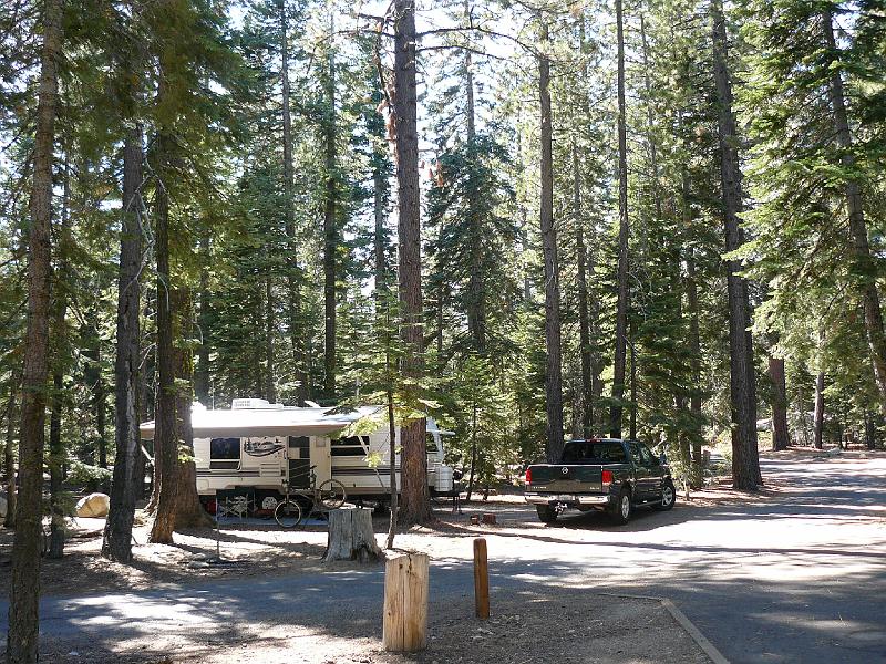 P1020422.JPG - We get a site at Sugar Pine Point State Park.  There wern't many campers during the week, but the park is full on the weekends.