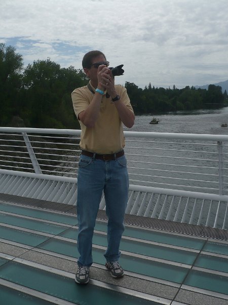 David photographing Sundial Bridge over the Sacramento River
