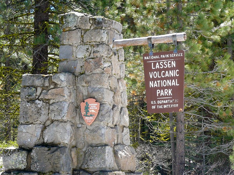 Original Lassen Volcanic National Park signage