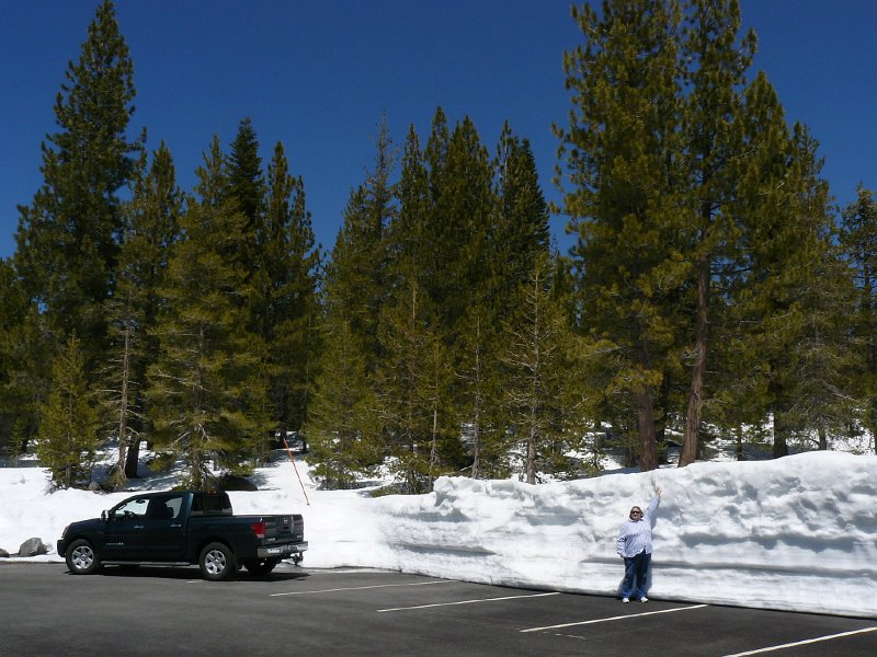 Snow bank at the end of the 10 miles of open road